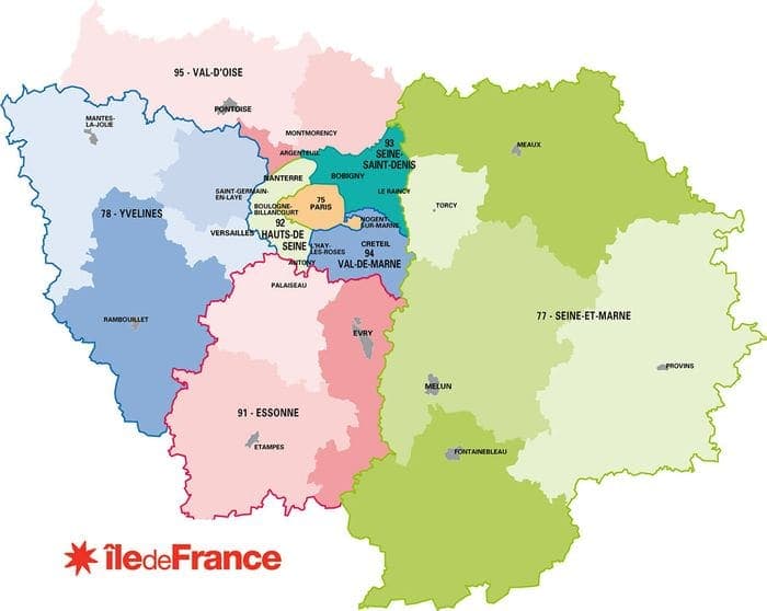 Carte des zones d'intervention pour la punaises de lit à Taverny (Val-d'Oise) et ses environs. Service professionnel d'élimination des nuisibles.